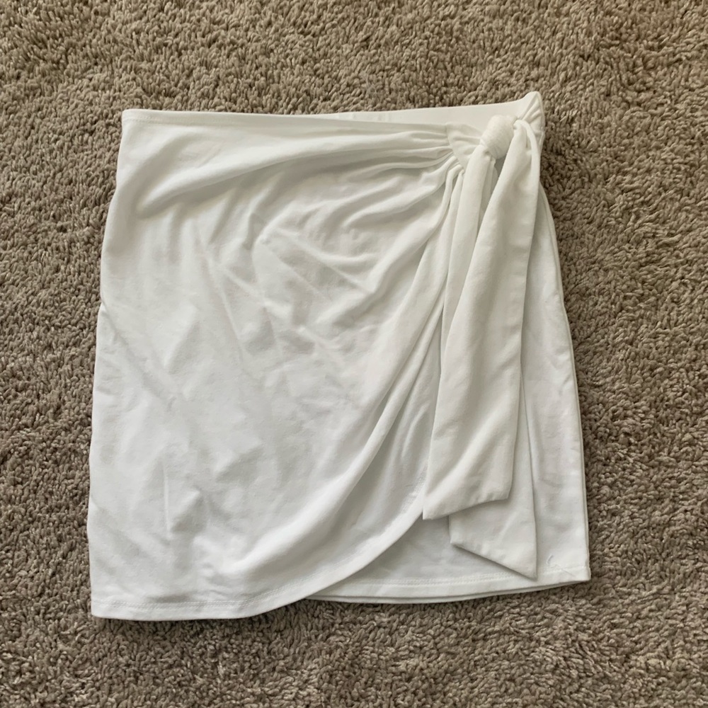 White mini skirt